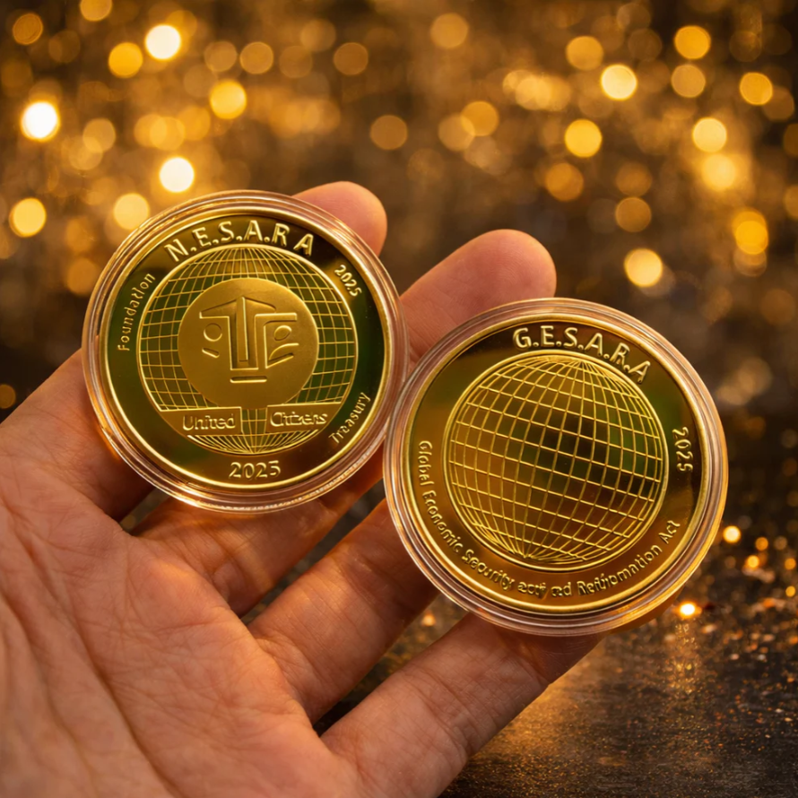 NESARA GESARA PREMIUM EDITION GOLD COIN